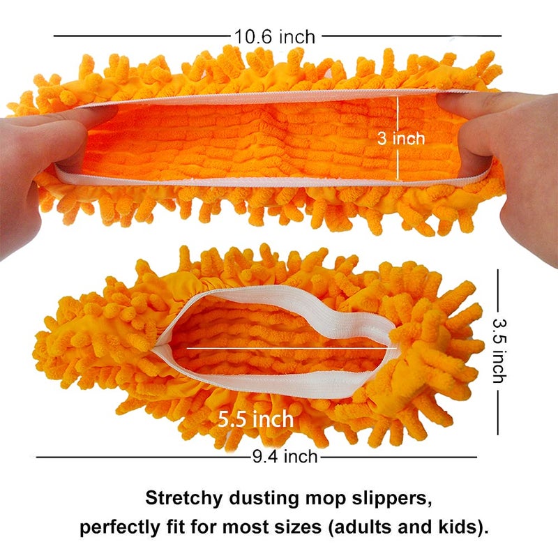 SUSIFT 10 PCS 5 Pairs Dust Duster Mop Slippers Shoes Cover, Multi Function Washable Microfiber Foot Socks Floor Cleaning Shoes Cover for House Kitchen Office - Image 2